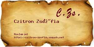 Czitron Zsófia névjegykártya